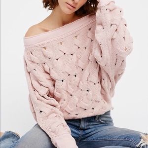 Free People Desert Sands Cable Pullover